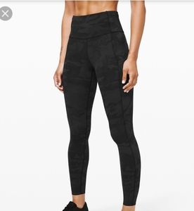 Lululemon fast and free Camo HR 25" Tight size 4